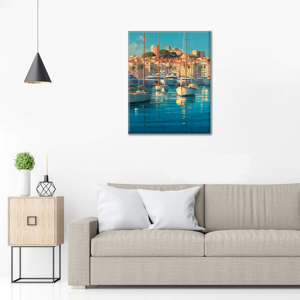 Puerto de Cannes - Pintar por números
