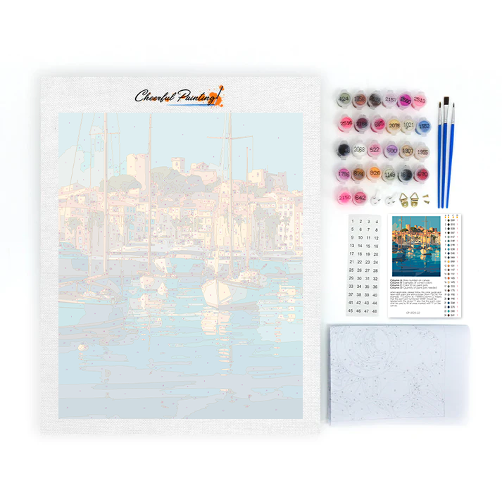 Puerto de Cannes - Pintar por números