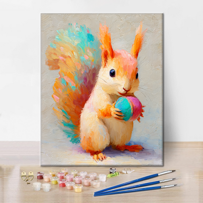 Ardilla hinchada - Pintar por números