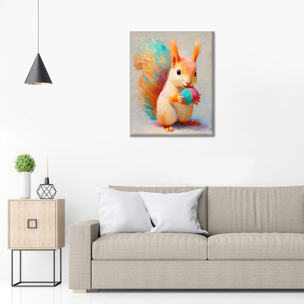 Ardilla hinchada - Pintar por números