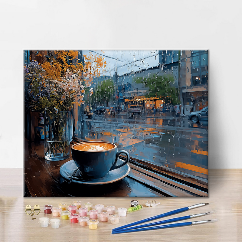Café Rainy Day - Pinta por números