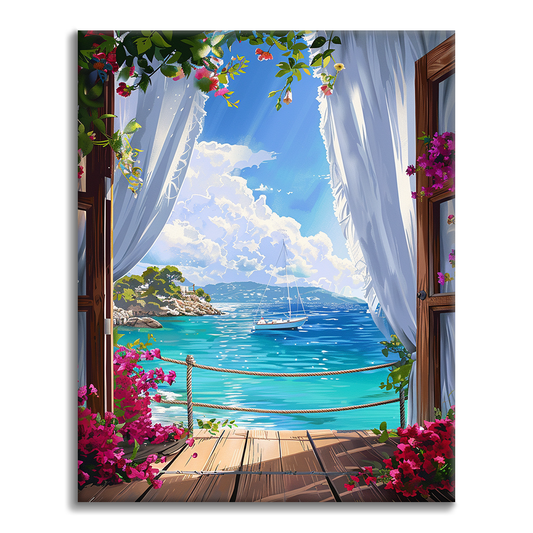 Ventana al mar - Pintar por números