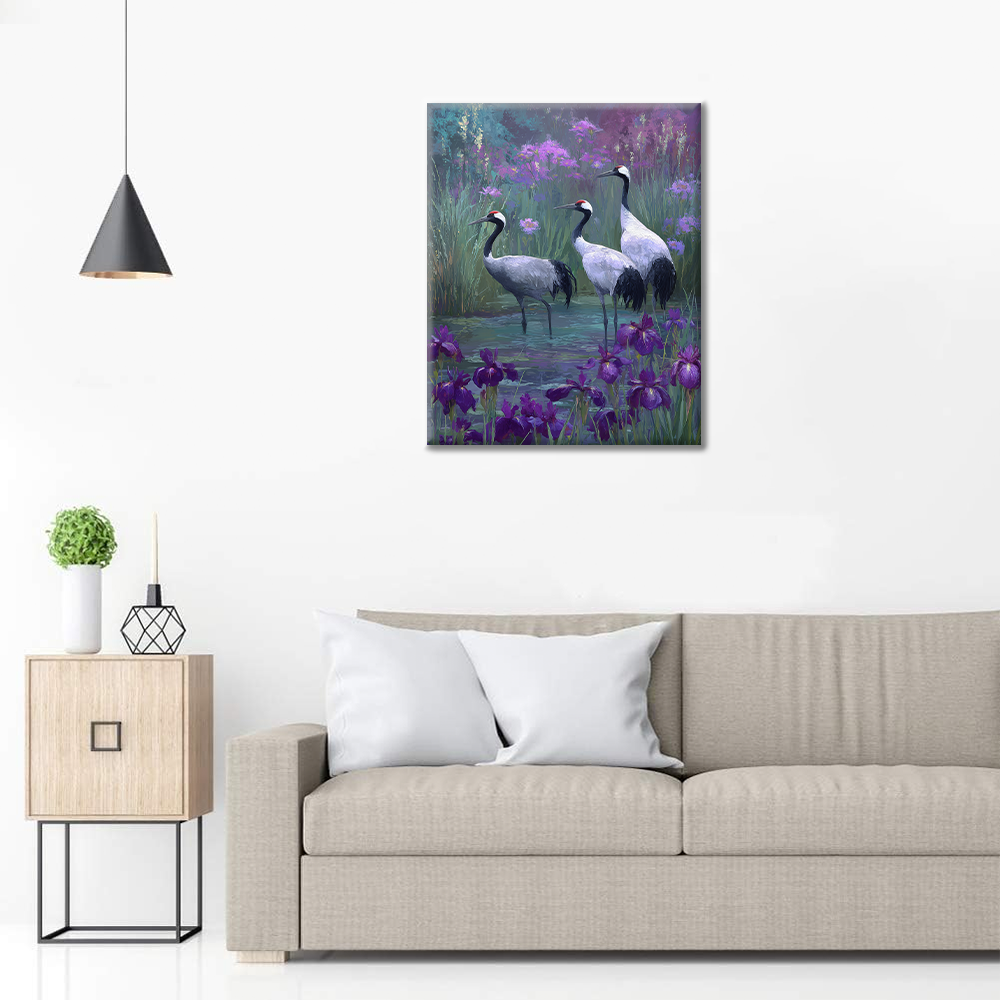 Grúas glicinas - Pintar por números