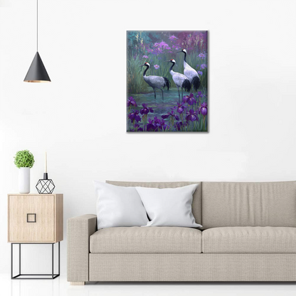Grúas glicinas - Pintar por números