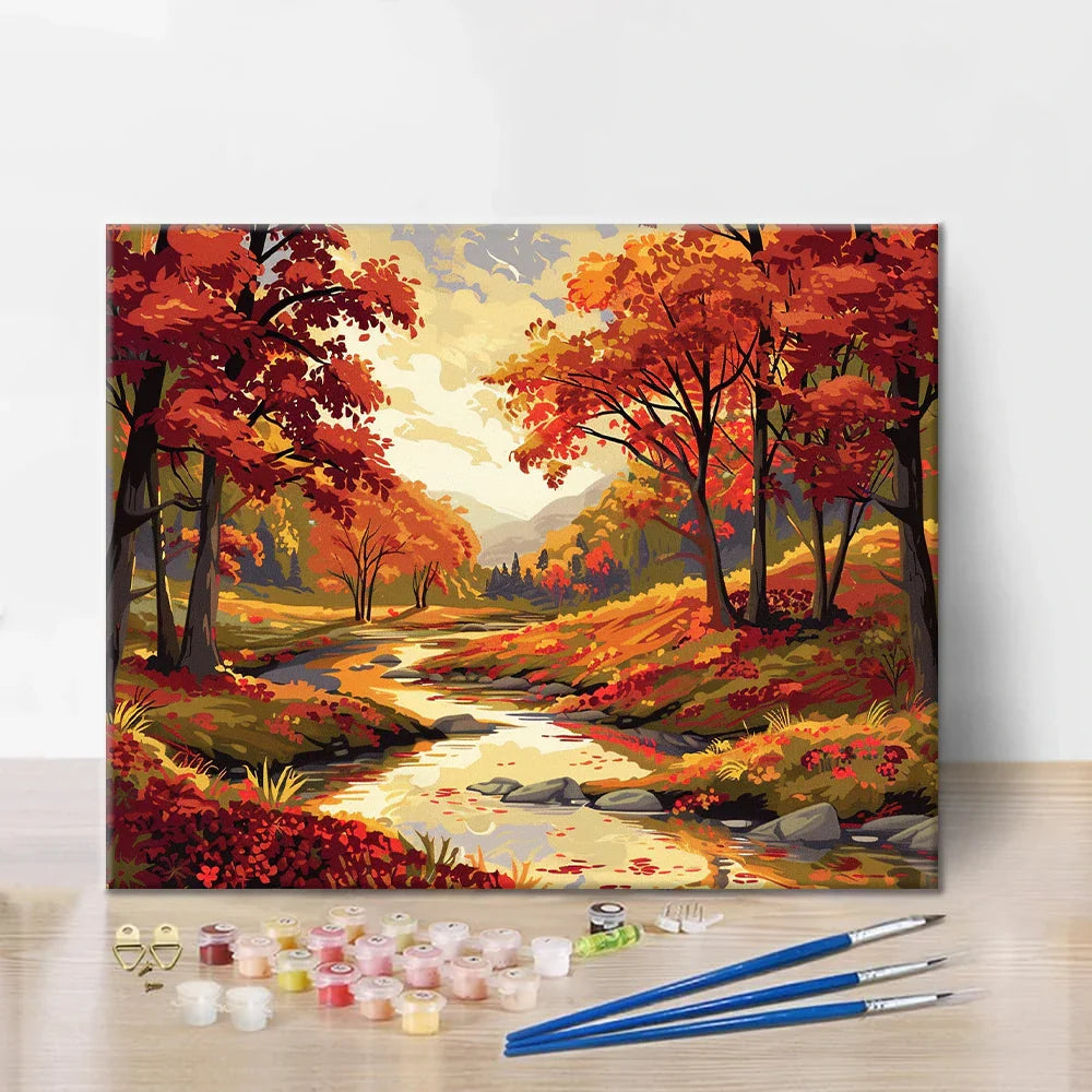 Bosque de otoño - Pintar por números