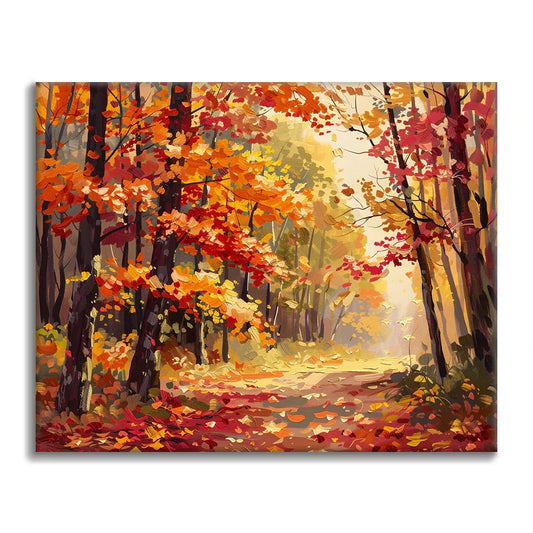 Camino de otoño - Pintar por números