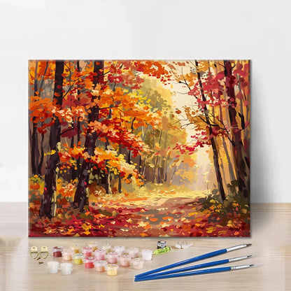 Camino de otoño - Pintar por números