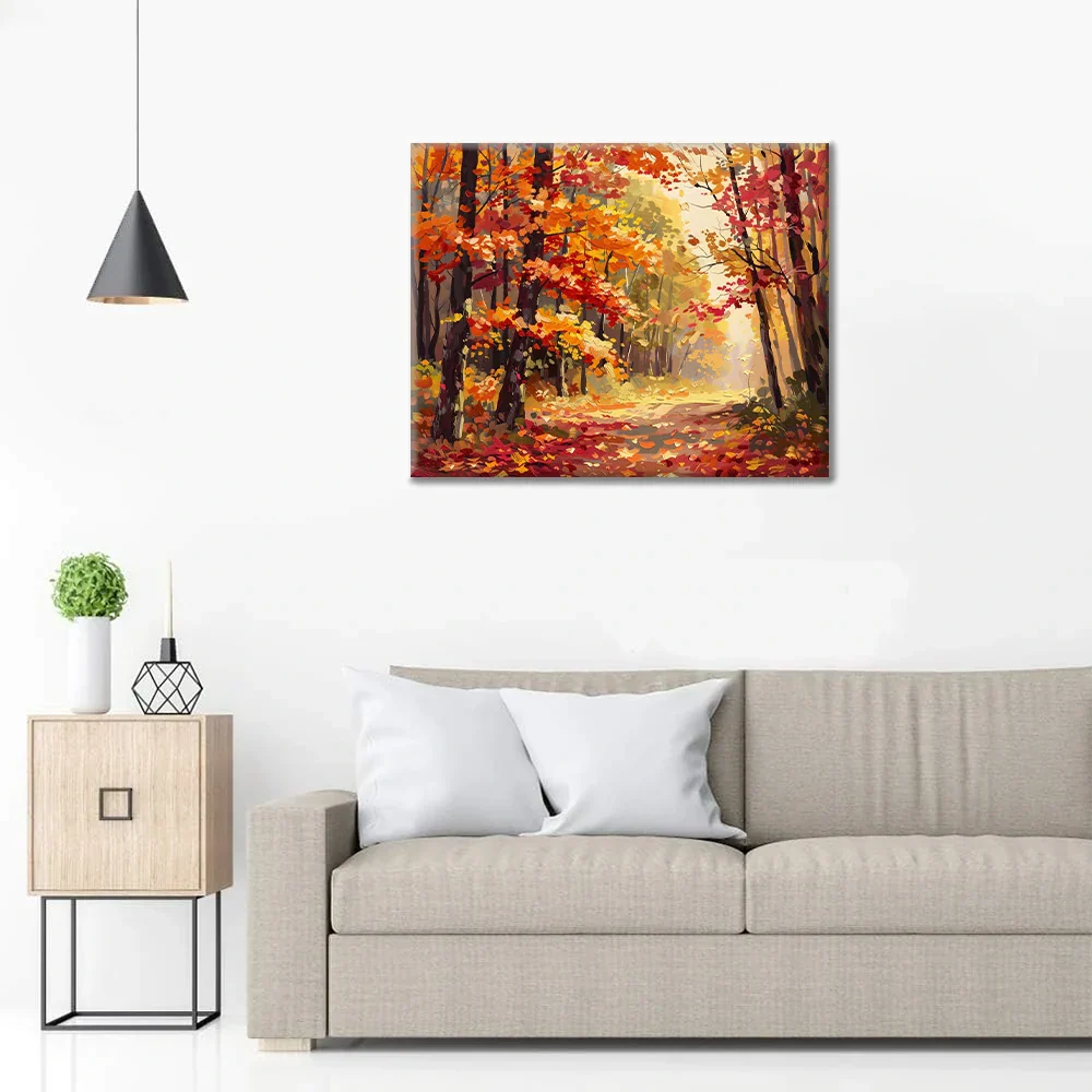 Camino de otoño - Pintar por números