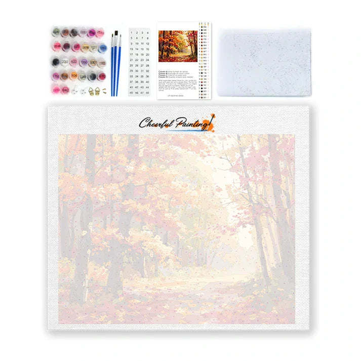 Camino de otoño - Pintar por números