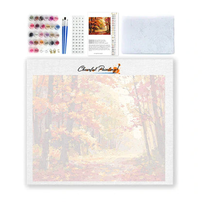 Camino de otoño - Pintar por números