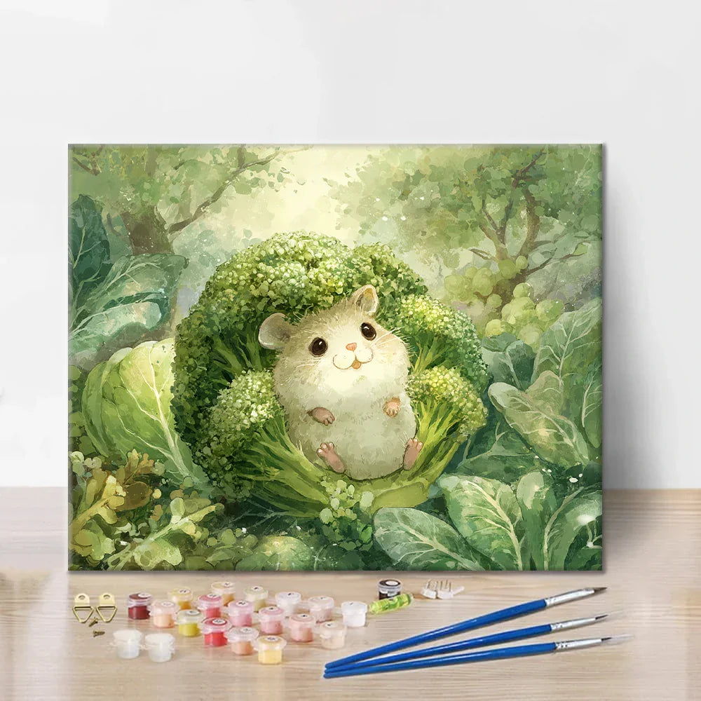 Hámster brócoli - Pintar por números