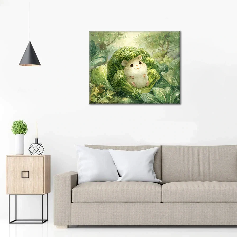 Hámster brócoli - Pintar por números