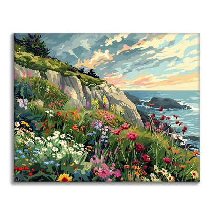 Campo de flores costero - Pintar por números