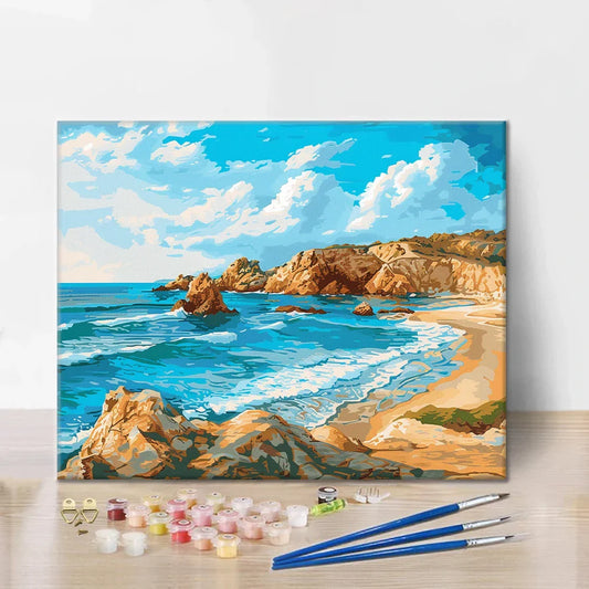 Rocas costeras - Pintar por números