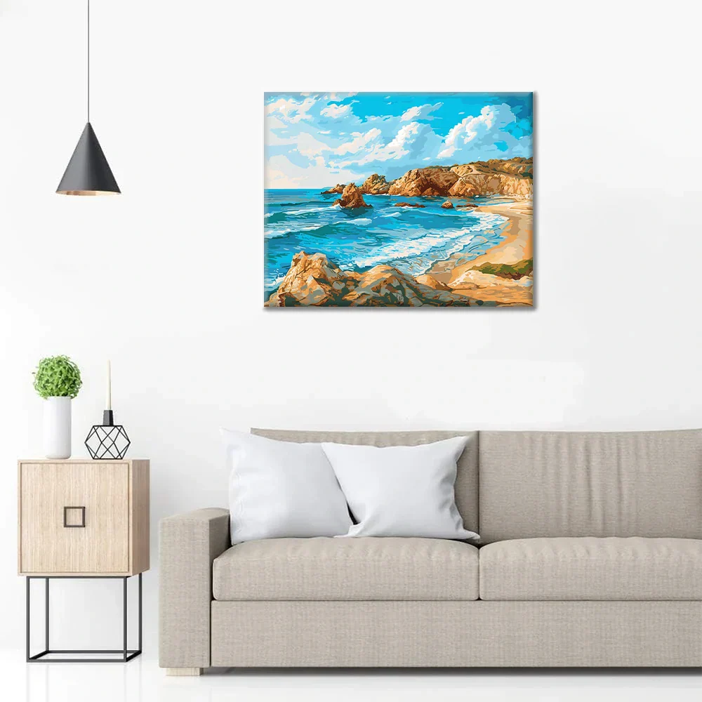 Rocas costeras - Pintar por números