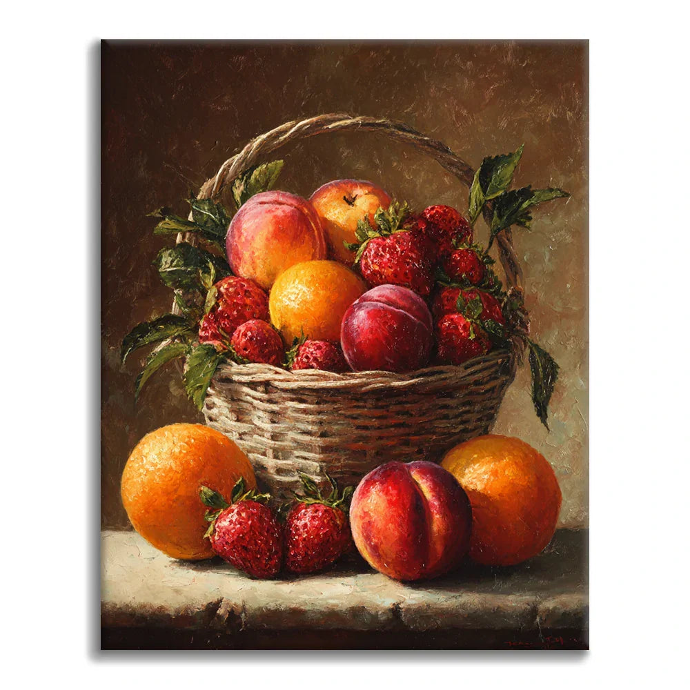 Cesta de frutas - Pintar por números