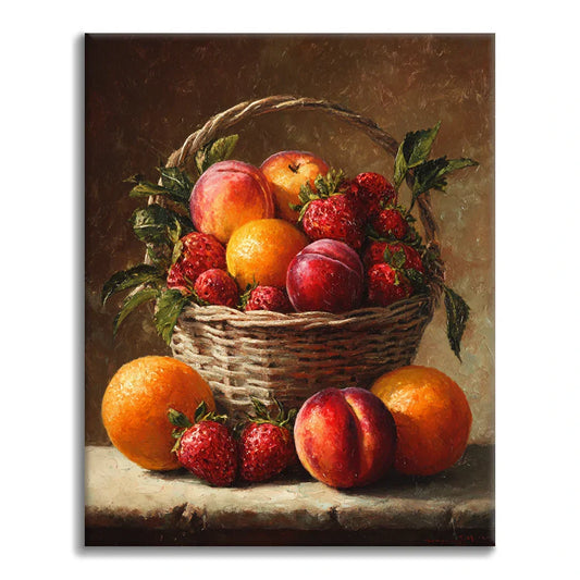 Cesta de frutas - Pintar por números