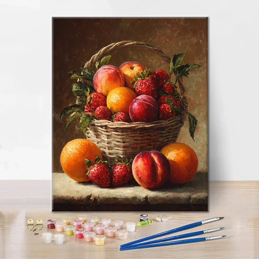 Cesta de frutas - Pintar por números