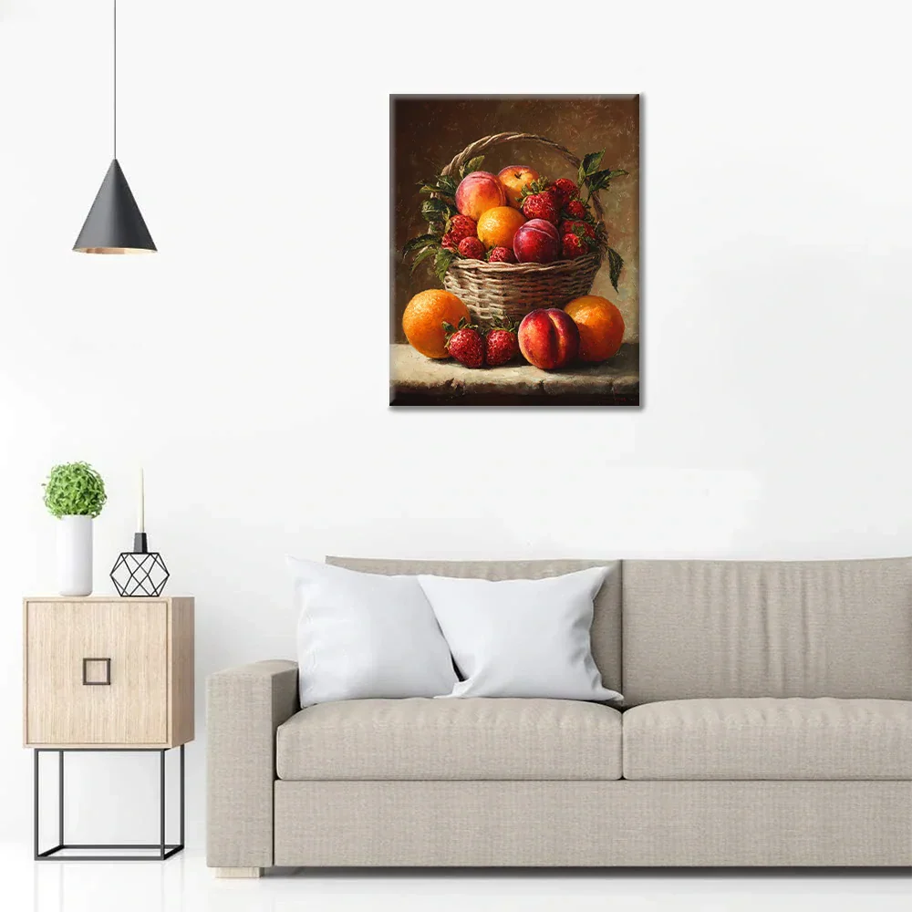 Cesta de frutas - Pintar por números