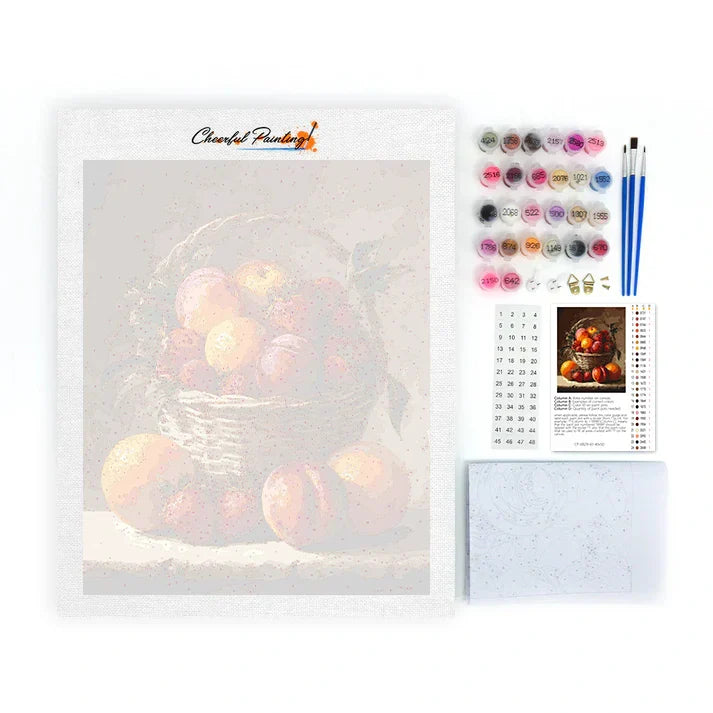 Cesta de frutas - Pintar por números