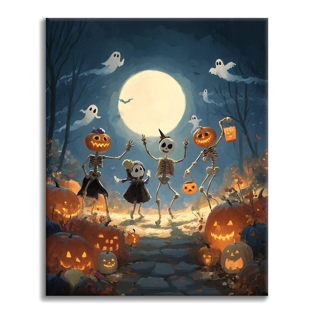 Baile de Halloween - Pintar por números