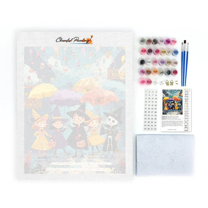 Lluvia de dulces de Halloween - Pintar por números