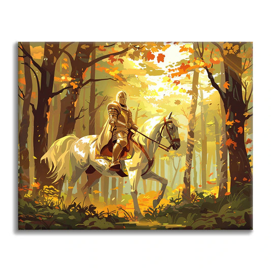 Caballero a caballo - Pintar por números