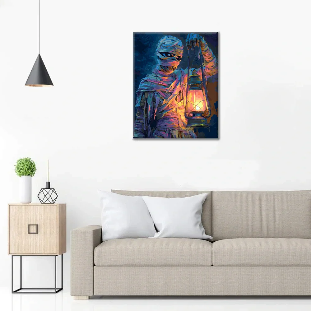 Momia Linterna - Pintar por números