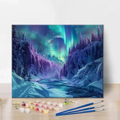 Auroras boreales - Pintar por números