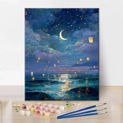 Noche fantasma - Pintar por números