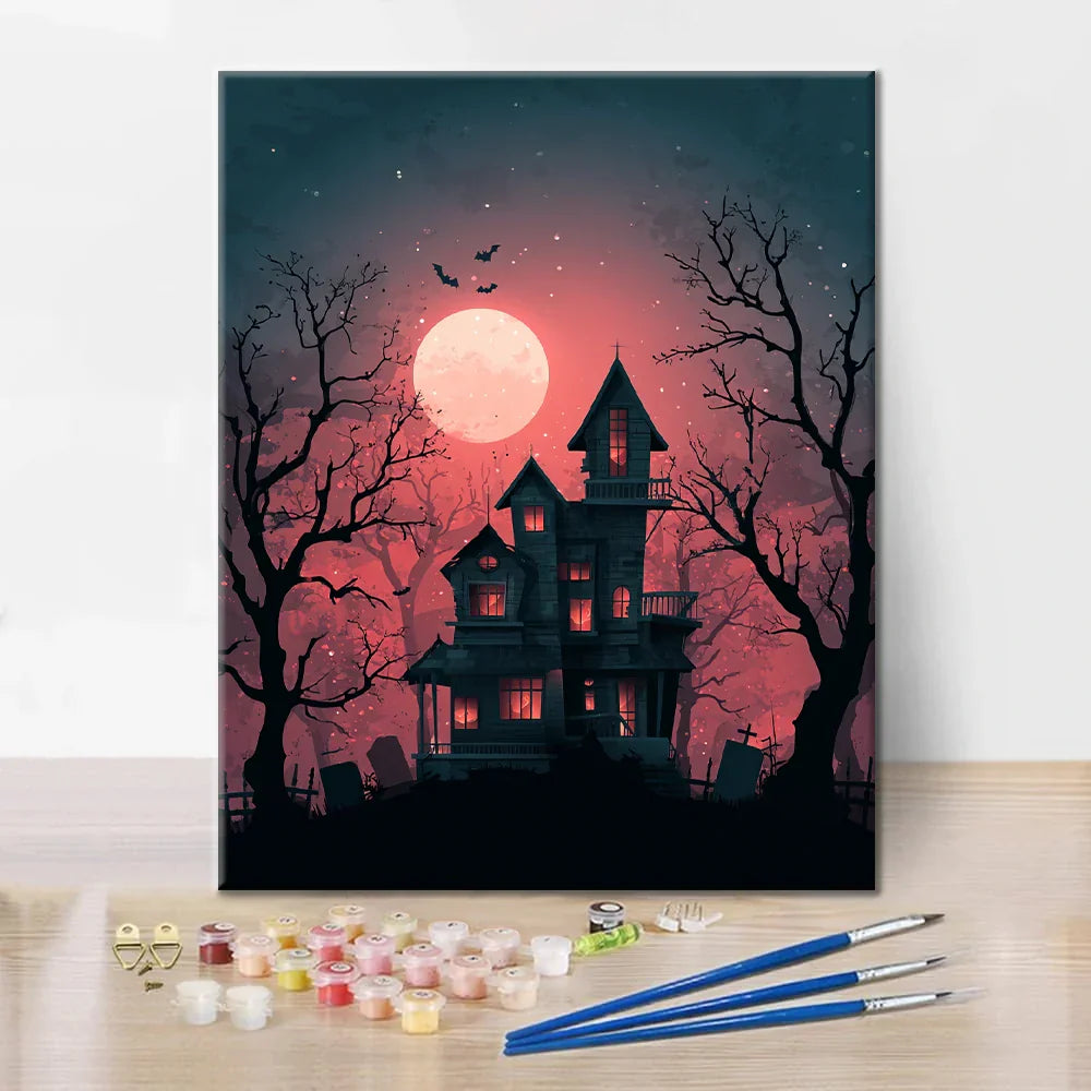 Casa vieja y extraña - Pintar por números