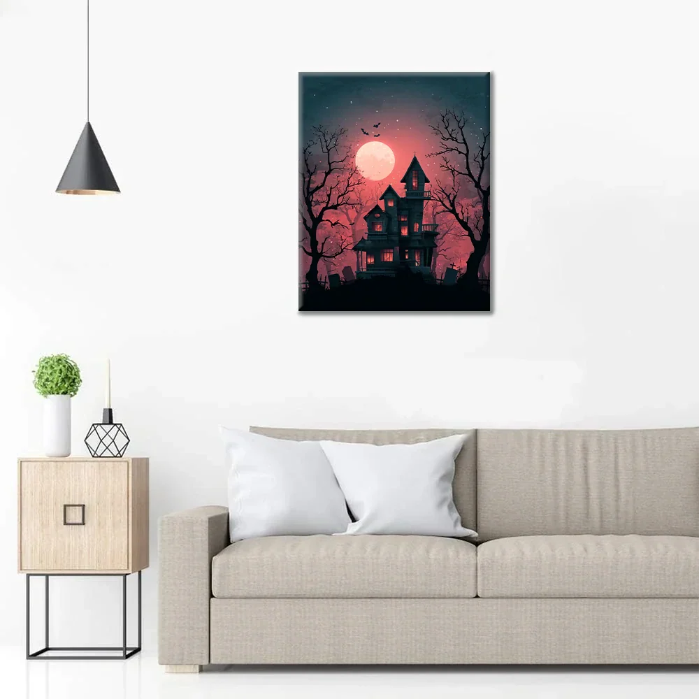 Casa vieja y extraña - Pintar por números