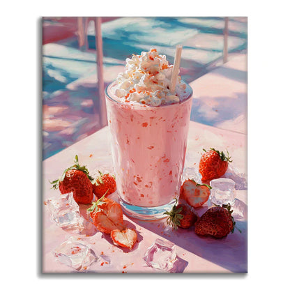 Batido de fresa - Pintar por números