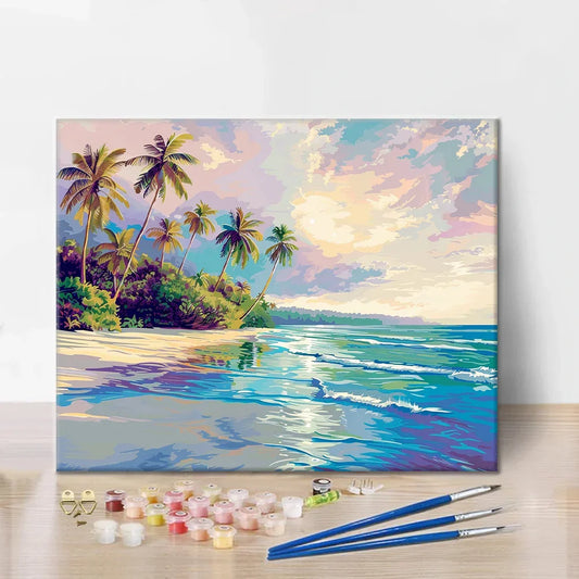 Playa Tropical - Pintar por números