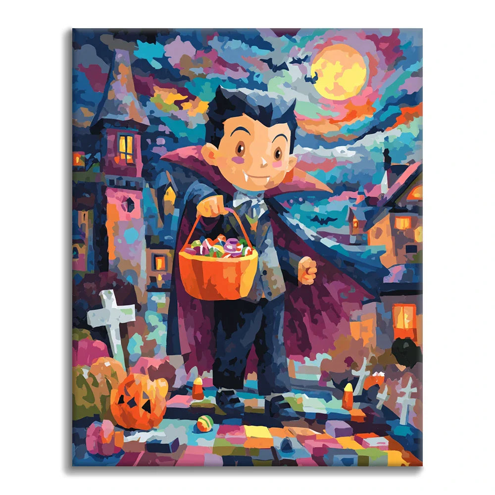 Niño vampiro - Pintar por números