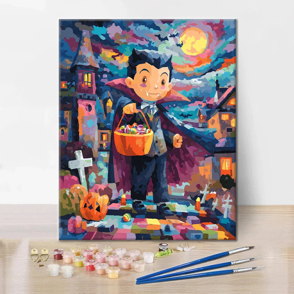Niño vampiro - Pintar por números