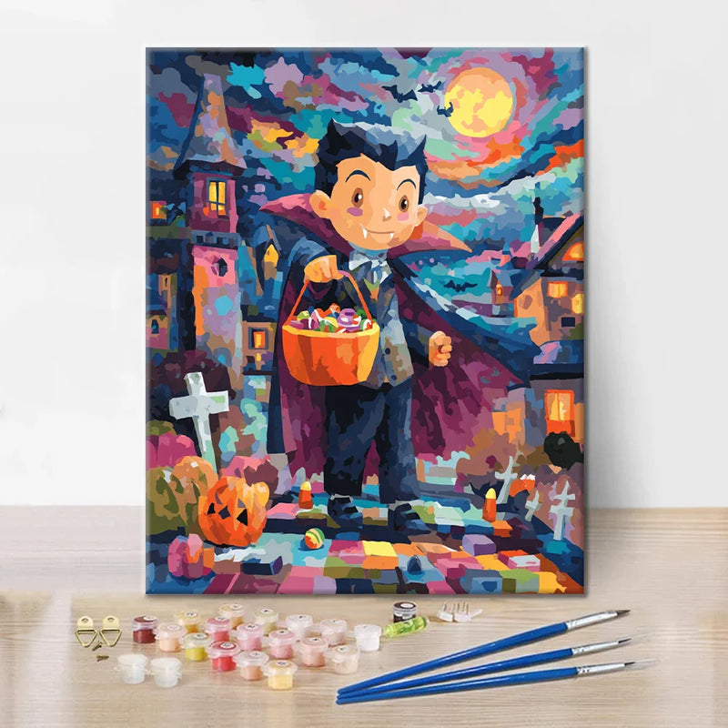 Niño vampiro - Pintar por números