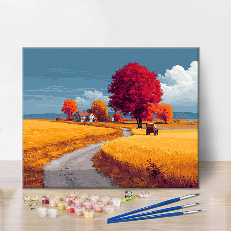 Paseo campestre otoñal - Pintar por números