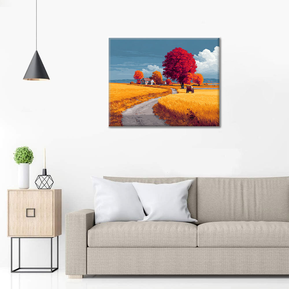 Paseo campestre otoñal - Pintar por números