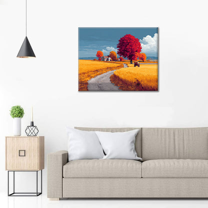 Paseo campestre otoñal - Pintar por números