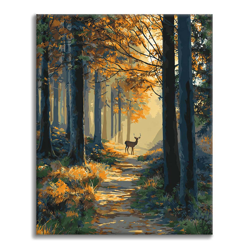 Camino forestal otoñal - Pintar por números