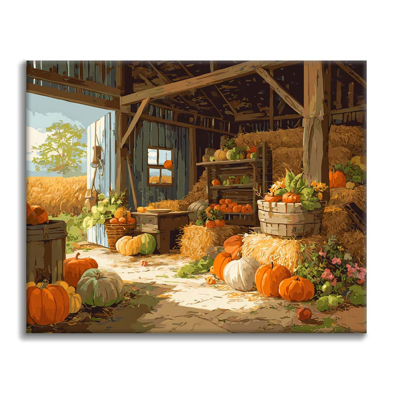 Granero de la cosecha de otoño - Pintar por números