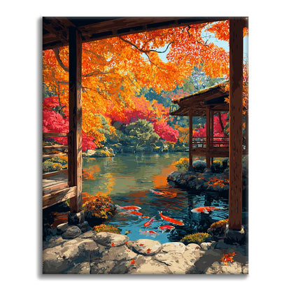 Reflexiones de otoño - Pintar por números