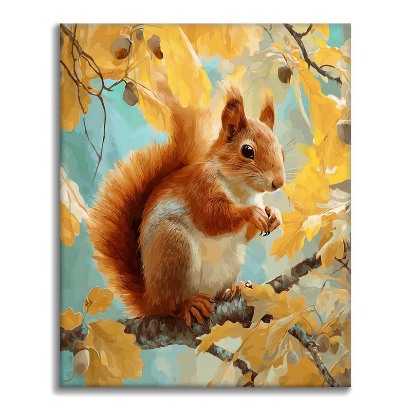 Ardilla de otoño - Pintar por números