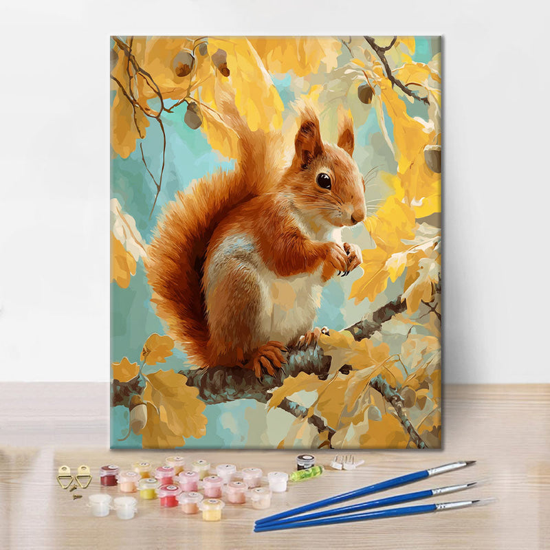 Ardilla de otoño - Pintar por números