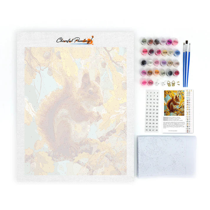 Ardilla de otoño - Pintar por números