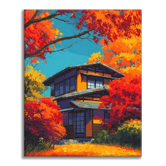 El abrazo del otoño - Pintar por números