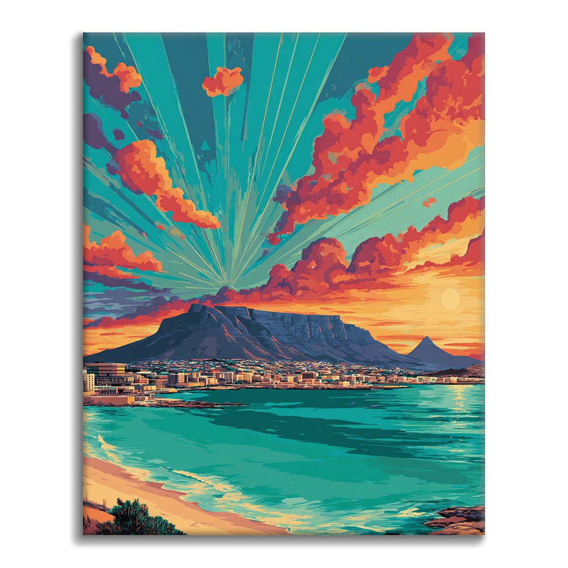 Atardecer en Ciudad del Cabo - Pintar por números