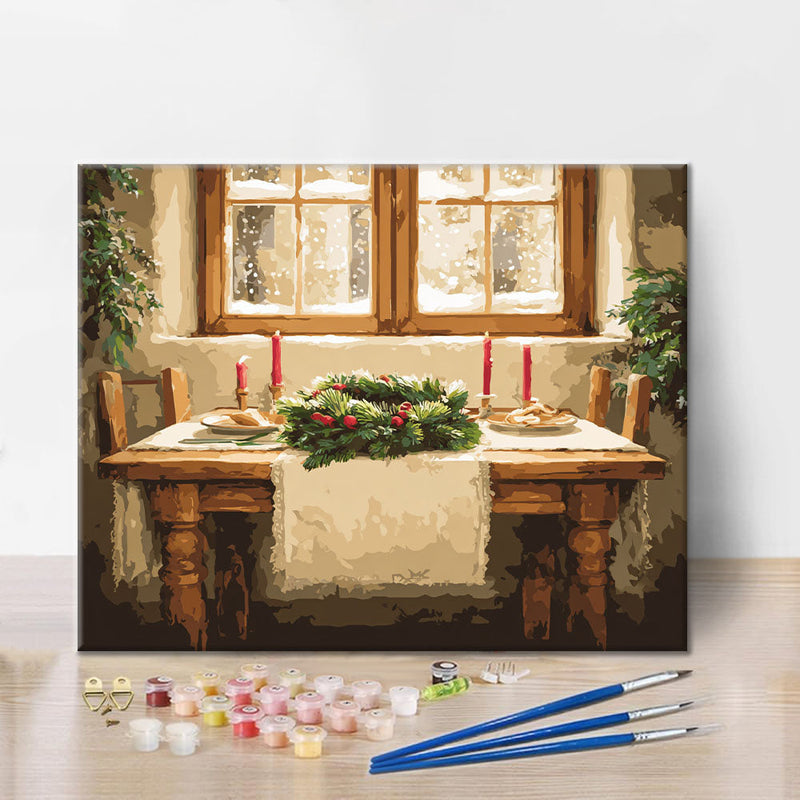 Cena navideña - Pintar por números