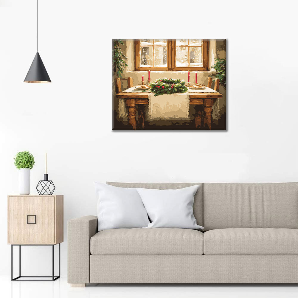 Cena navideña - Pintar por números